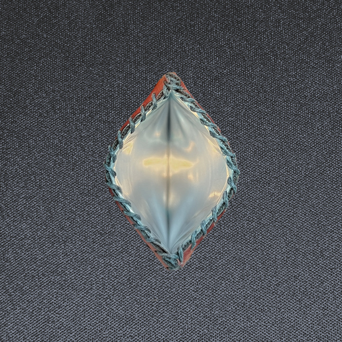 Burgundy Wildcard, shown open with its mylar lining
