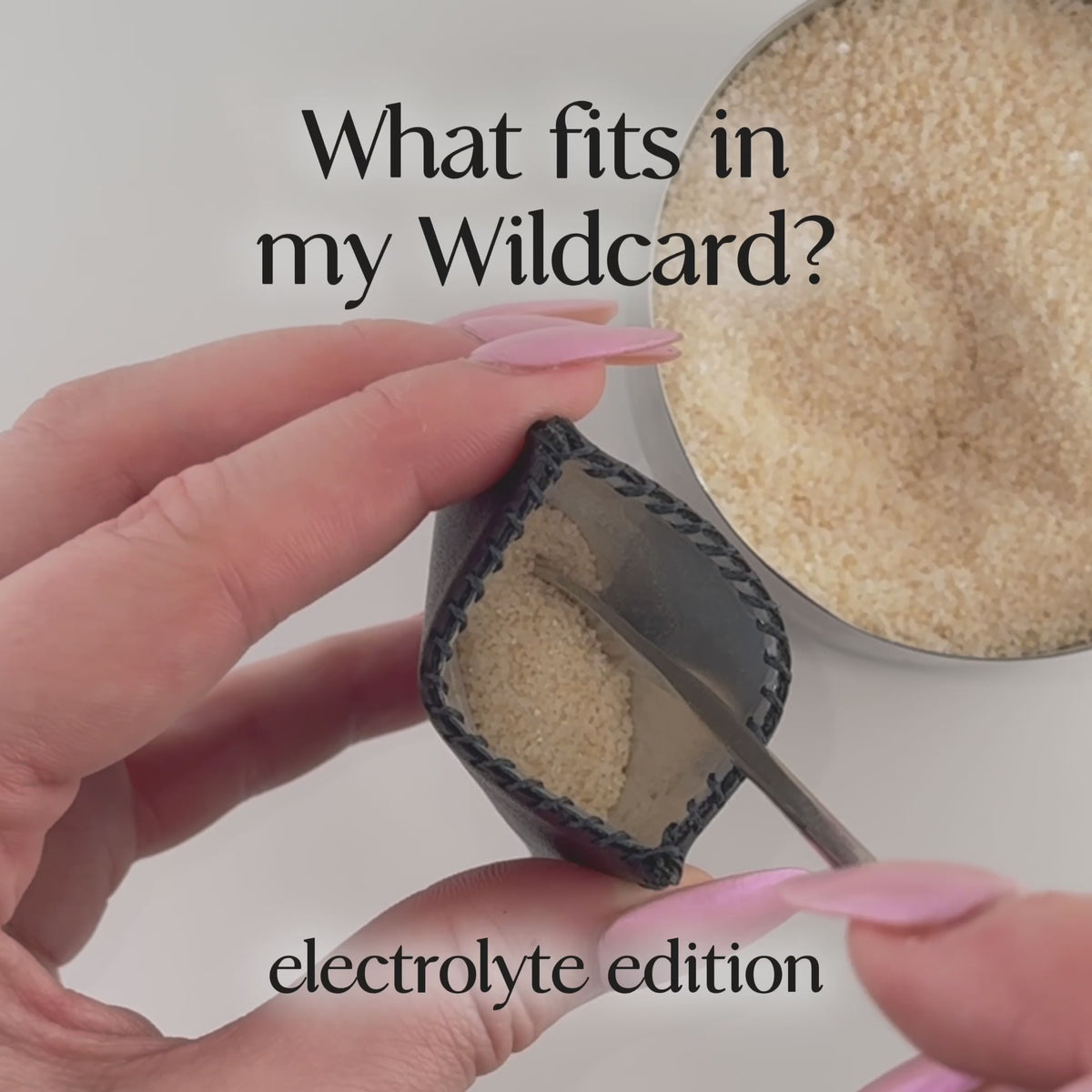 Loading electrolyte powder into a Wildcard