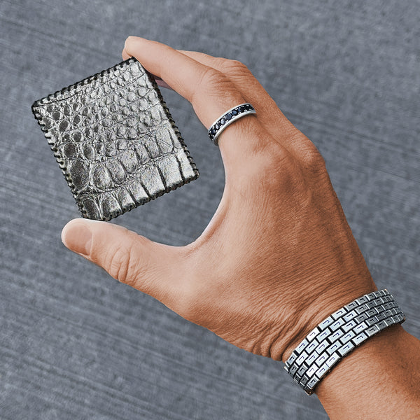 Wildcard — Gunmetal Alligator, Medium